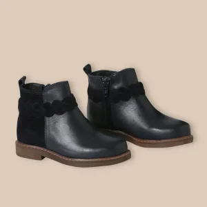 Boots tresse en cuir Fille