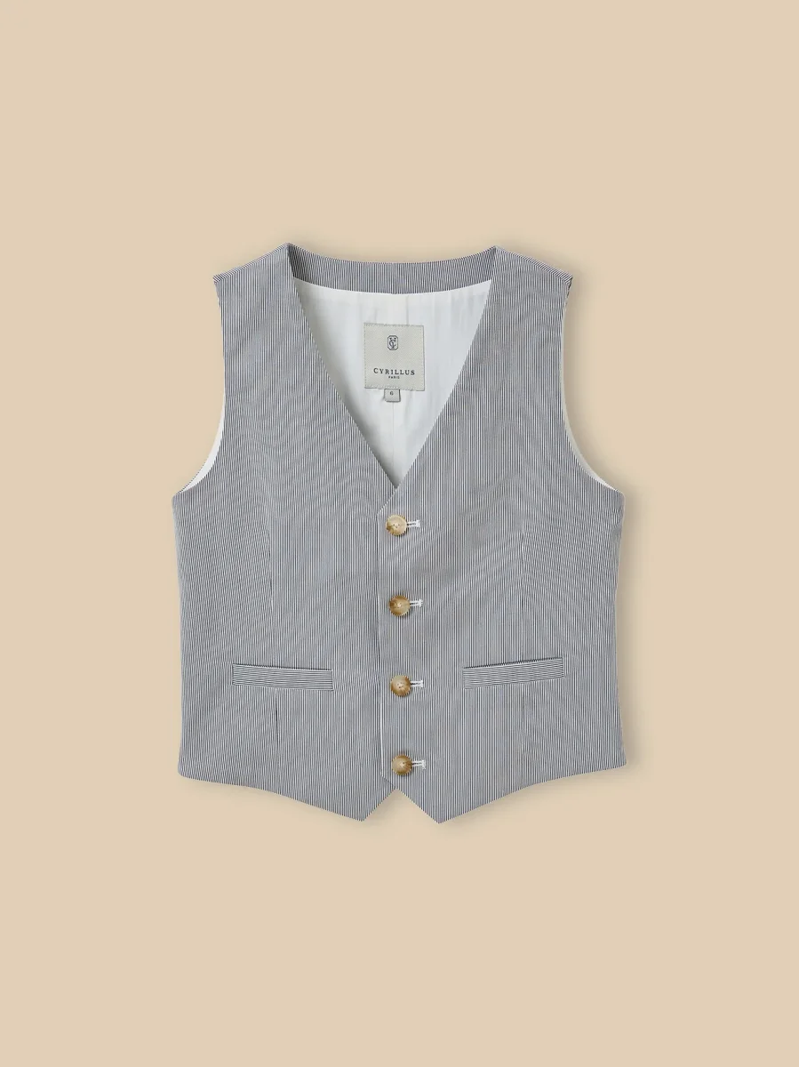Gilet de costume rayé Garçon – Collection Fêtes et Mariages – Image 7