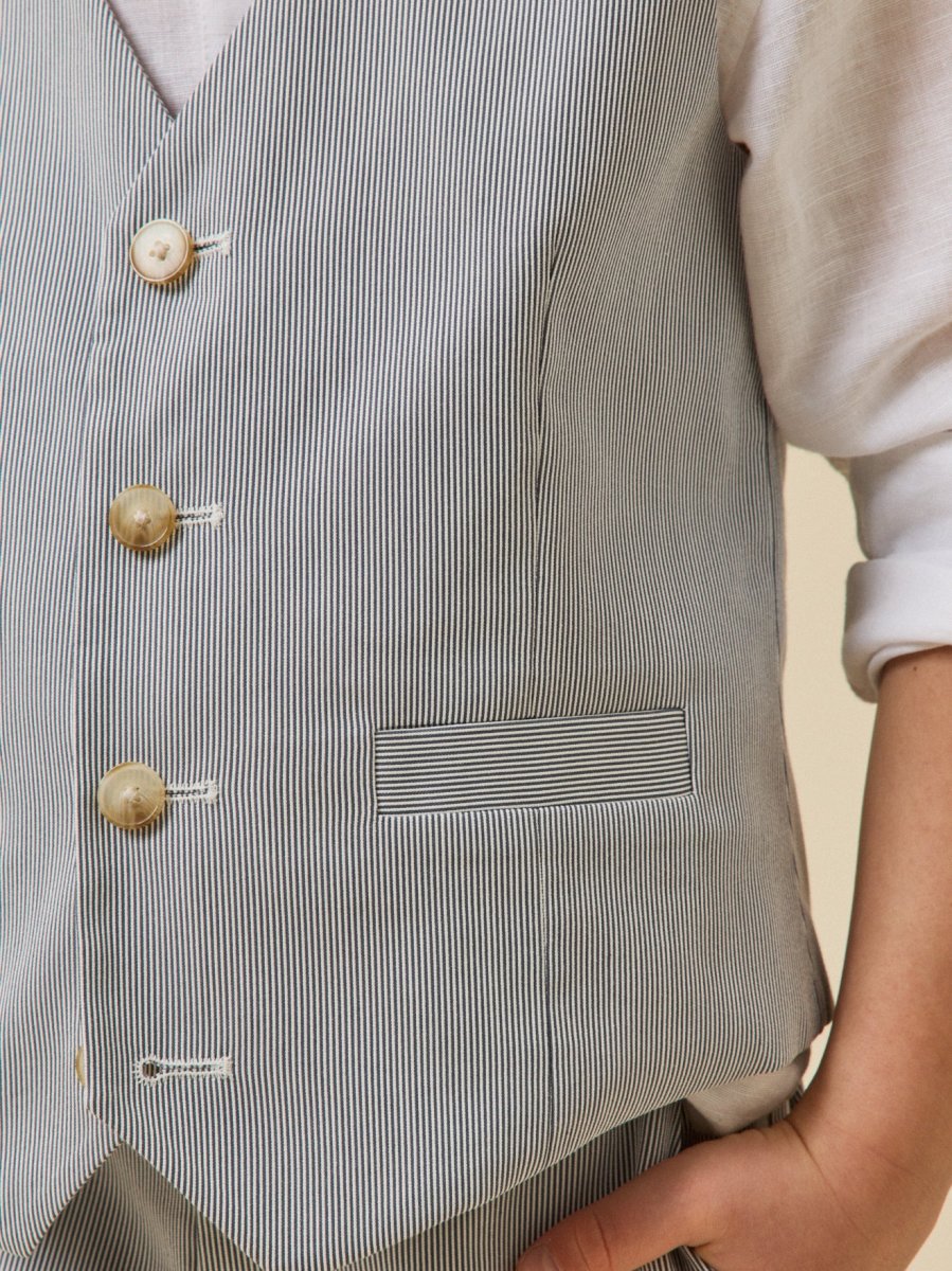 Gilet de costume rayé Garçon – Collection Fêtes et Mariages – Image 5