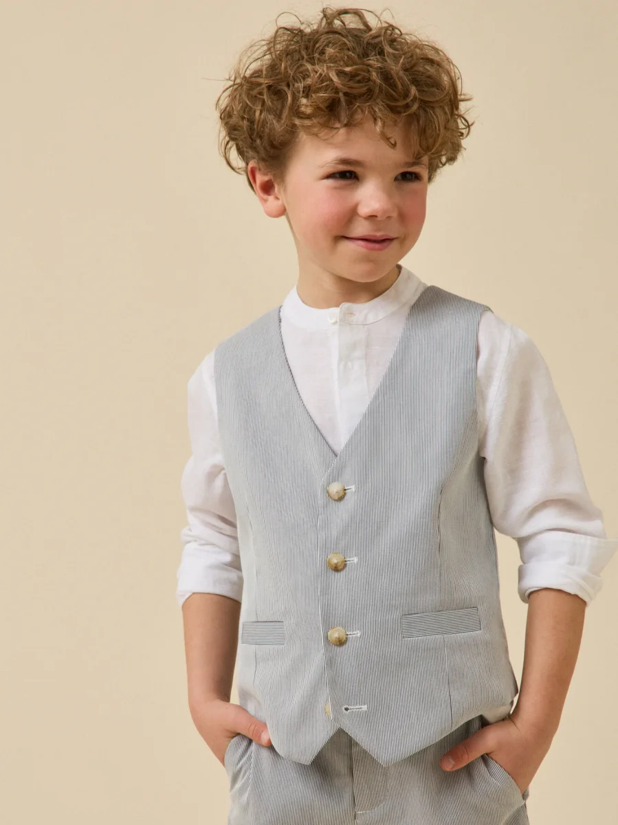 Gilet de costume rayé Garçon – Collection Fêtes et Mariages – Image 3