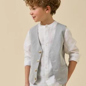 Gilet de costume rayé Garçon – Collection Fêtes et Mariages