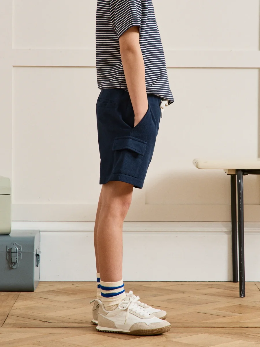 Short en maille piquée Garçon - Coton biologique – Image 6