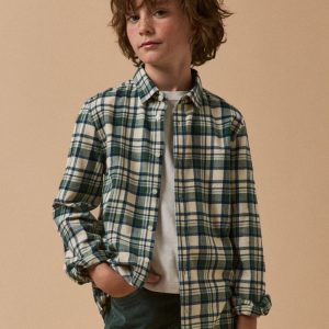 Chemise flanelisée à carreaux Garçon