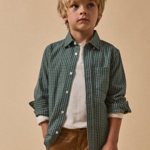 Chemise flanelisée à carreaux Garçon