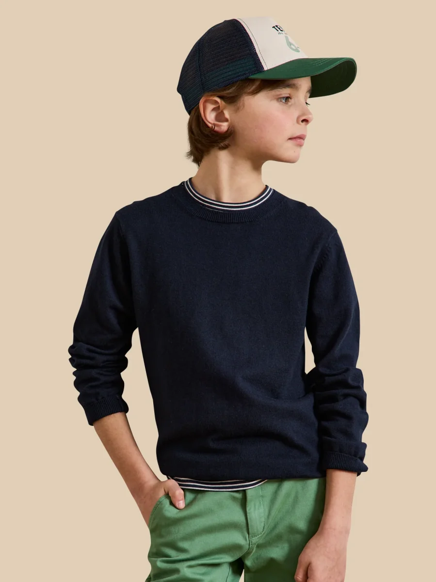 Pull col rond Garçon – Image 2