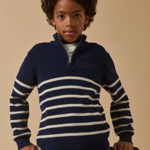 Pull col zippé Garçon