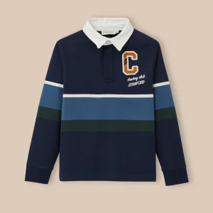 Polo-rugby rayé Garçon - Coton biologique