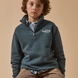 Sweat col montant Garçon - Coton biologique