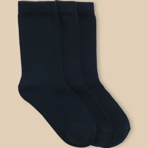 Chaussettes unies par lot de 3 garçon