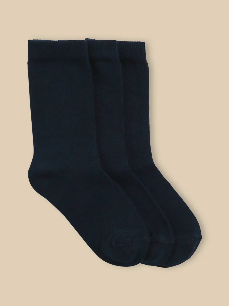 Chaussettes unies par lot de 3 garçon – Image 2