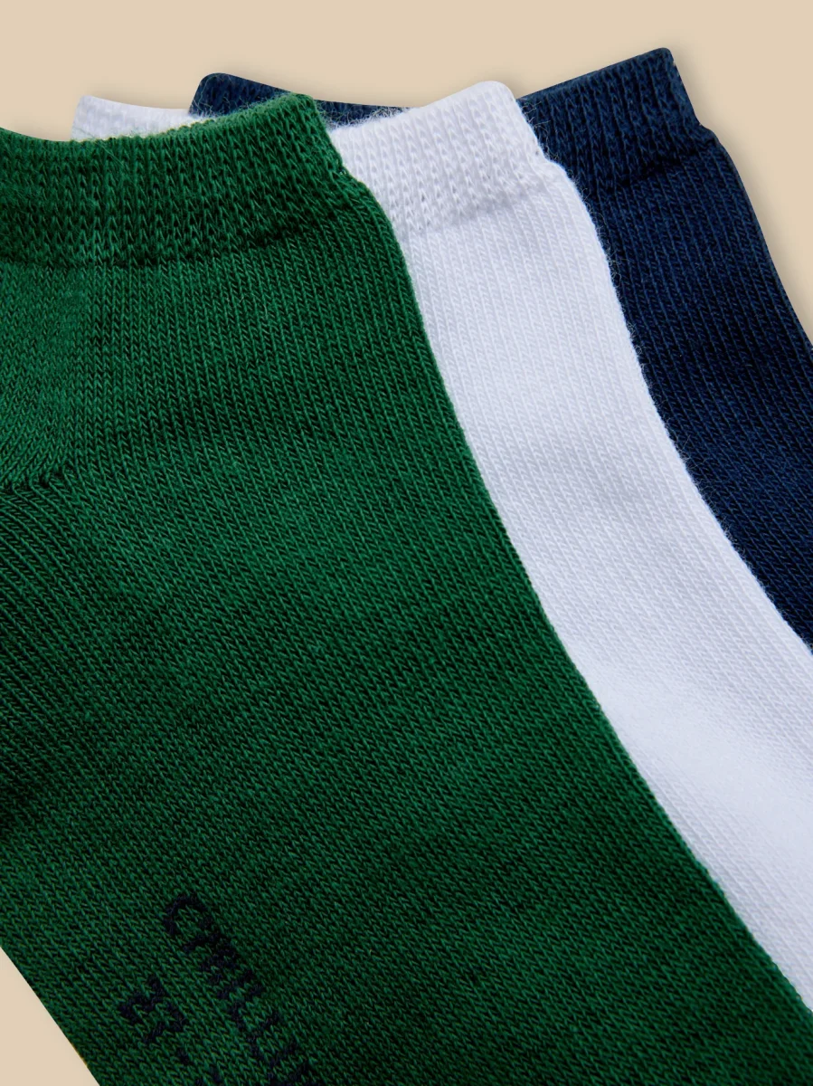 Socquettes unies par lot de 3 garçon – Image 3