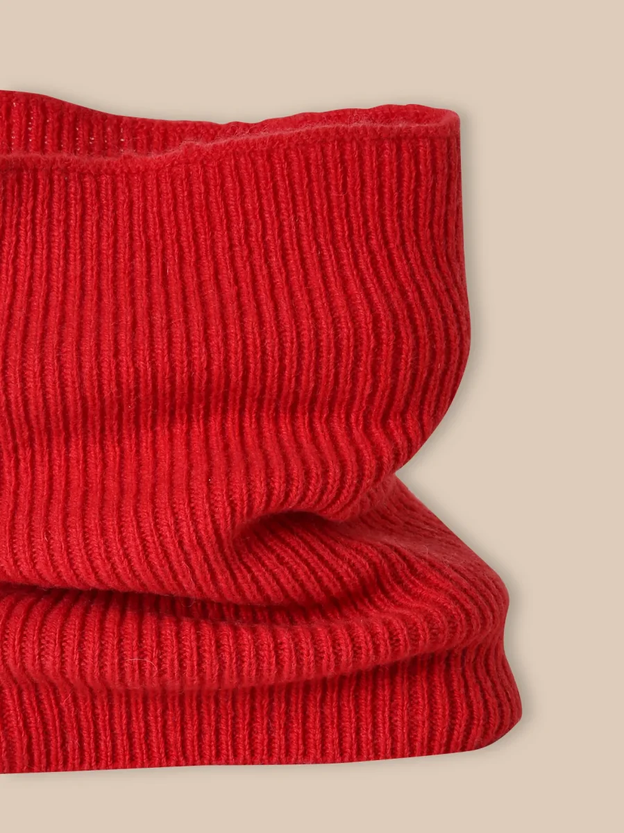 Snood tube en côtes laine mérinos Enfant – Image 3