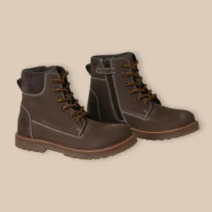 Bottines montantes en cuir Garçon