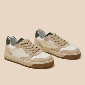 Baskets bicolores en cuir Garçon