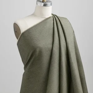 7.6 oz Recycled Cotton Denim - Olive - Swatch