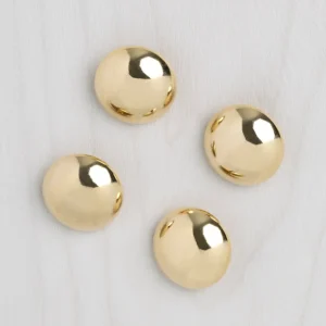 Gold Metal Shank Buttons 23mm (7/8") - 4 Pack