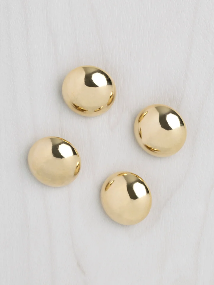 Gold Metal Shank Buttons 23mm (7/8") - 4 Pack – Image 2
