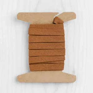 Double-Fold Cotton Poplin Bias Tape - 3/8" (10mm) wide - Caramel