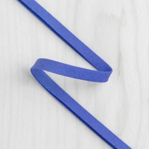 Double-Fold Cotton Poplin Bias Tape - 10 mm (3/8") wide - Cerulean Blue