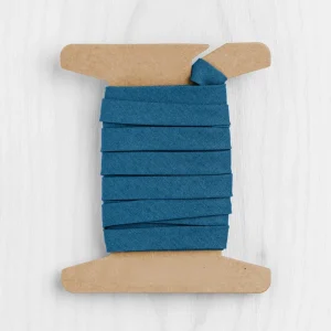 Double-Fold Cotton Poplin Bias Tape - 3/8" (10mm) wide - Deep Dive