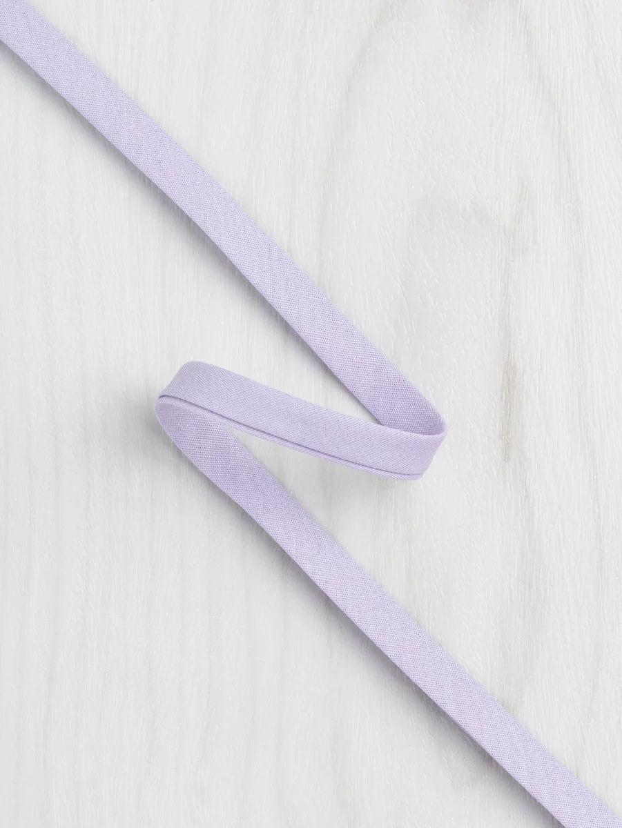 Double-Fold Cotton Poplin Bias Tape - 10 mm (3/8") wide - Lavender – Image 2
