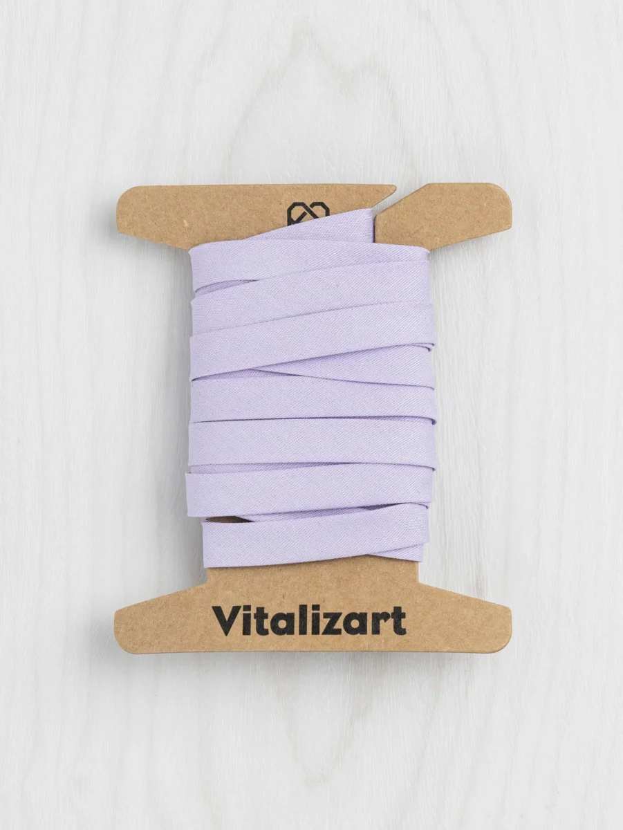 Double-Fold Cotton Poplin Bias Tape - 10 mm (3/8") wide - Lavender – Image 3