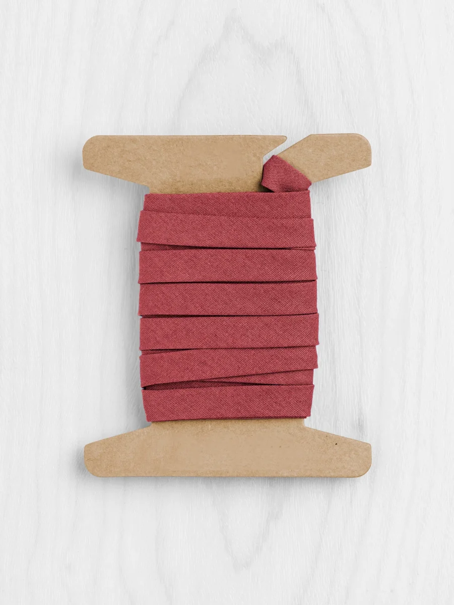 Double-Fold Cotton Poplin Bias Tape - 3/8" (10mm) wide - Red Earth