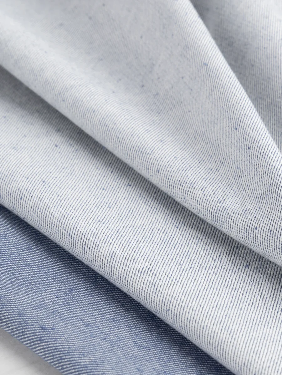 9.5 oz Non Stretch Eco Finish Re Denim - Light Blue – Image 4