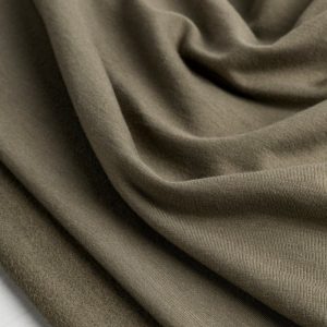 Bamboo Cotton Stretch Fleece - Khaki - Swatch