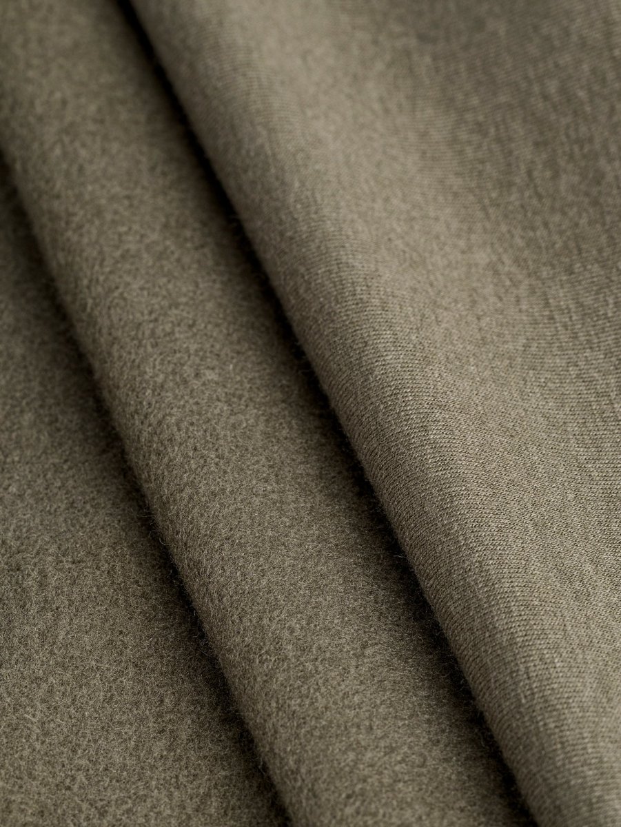 Bamboo Cotton Stretch Fleece - Khaki - Swatch – Image 3