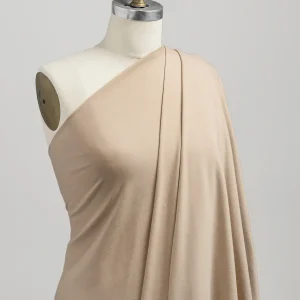 Bamboo Organic Cotton Spandex Jersey Knit - Beige - Swatch