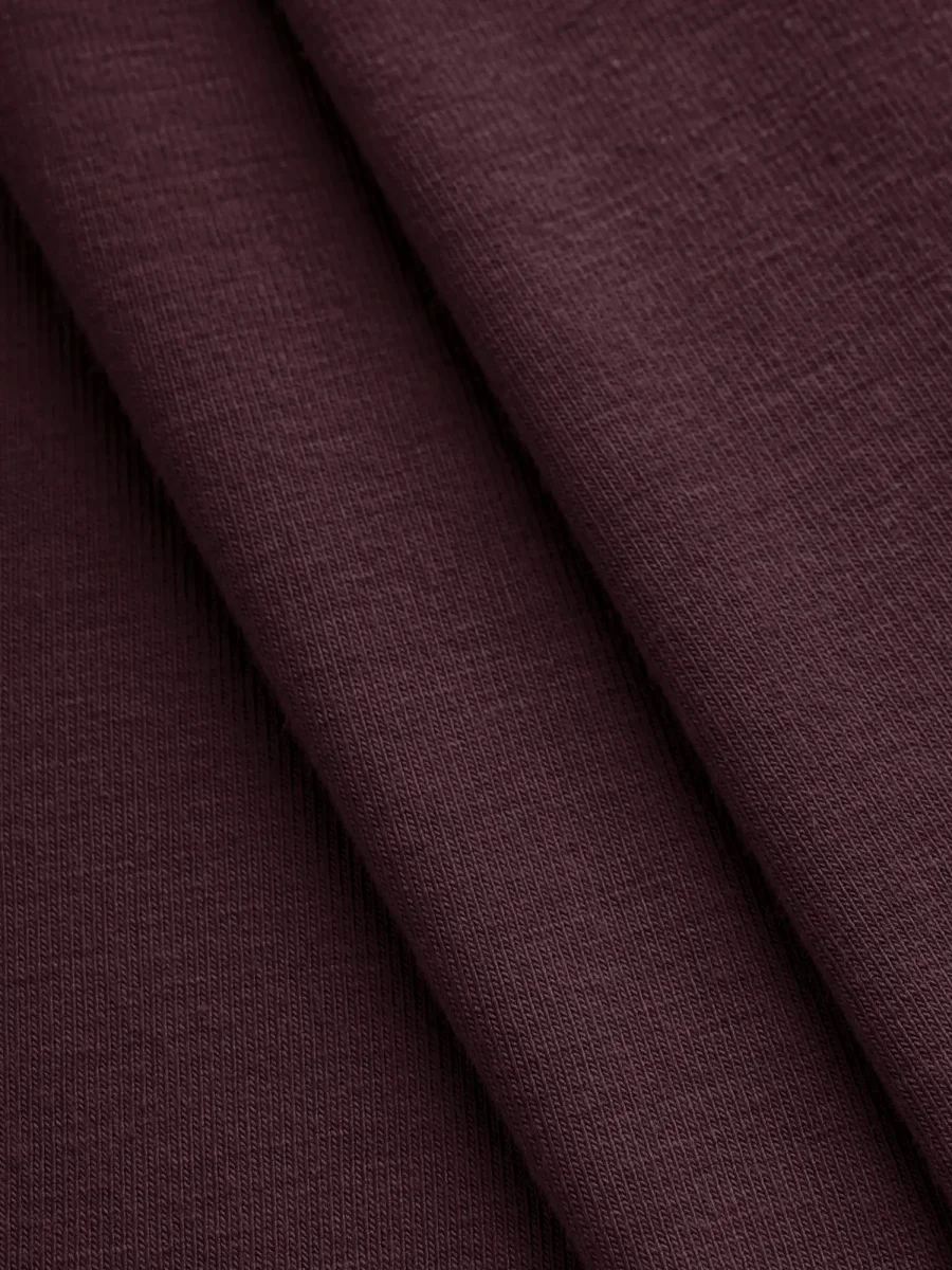 Bamboo Organic Cotton Spandex Jersey Knit - Bordeaux – Image 2