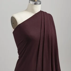 Bamboo Organic Cotton Spandex Jersey Knit - Bordeaux - Swatch