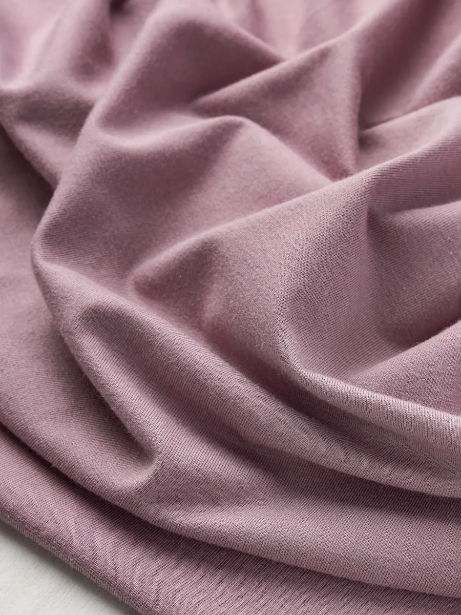 Bamboo Organic Cotton Spandex Jersey Knit - Lilac - Swatch – Image 4