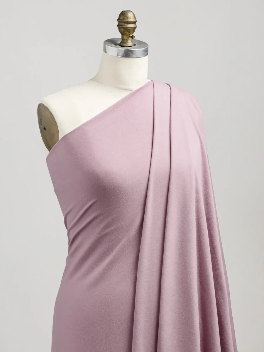 Bamboo Organic Cotton Spandex Jersey Knit - Lilac - Swatch – Image 2
