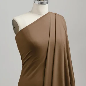 Bamboo Organic Cotton Spandex Jersey Knit - Toffee - Swatch