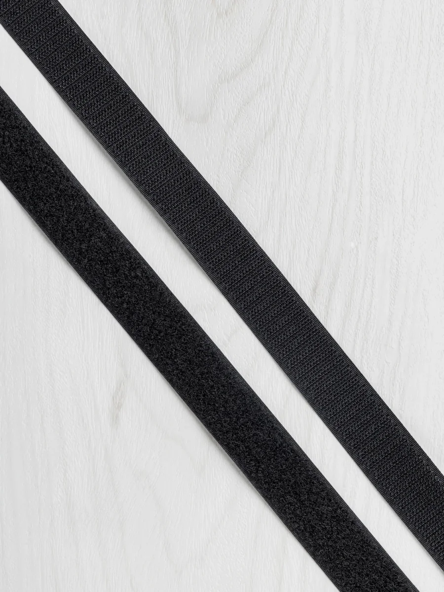 Deadstock Sew-in Hook and Loop Fastener Black – Image 4
