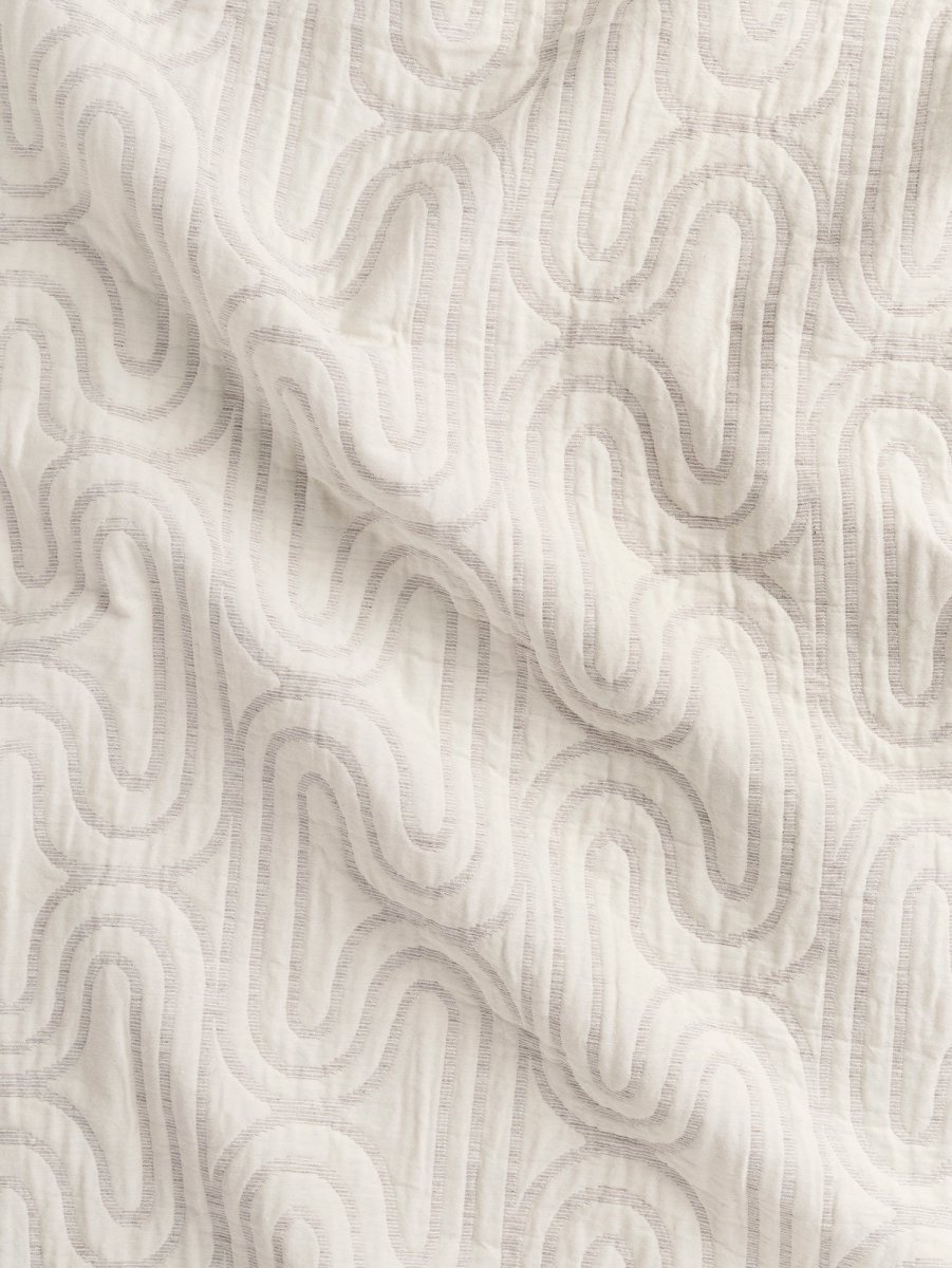 Boho Maze Quilted Jacquard - Almond + Cream – Image 2