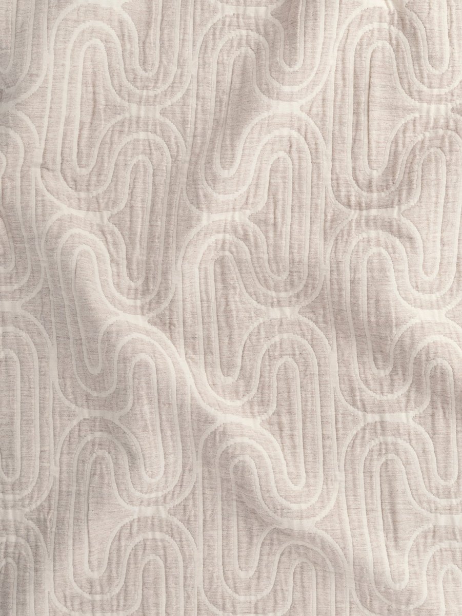 Boho Maze Quilted Jacquard - Almond + Cream – Image 4