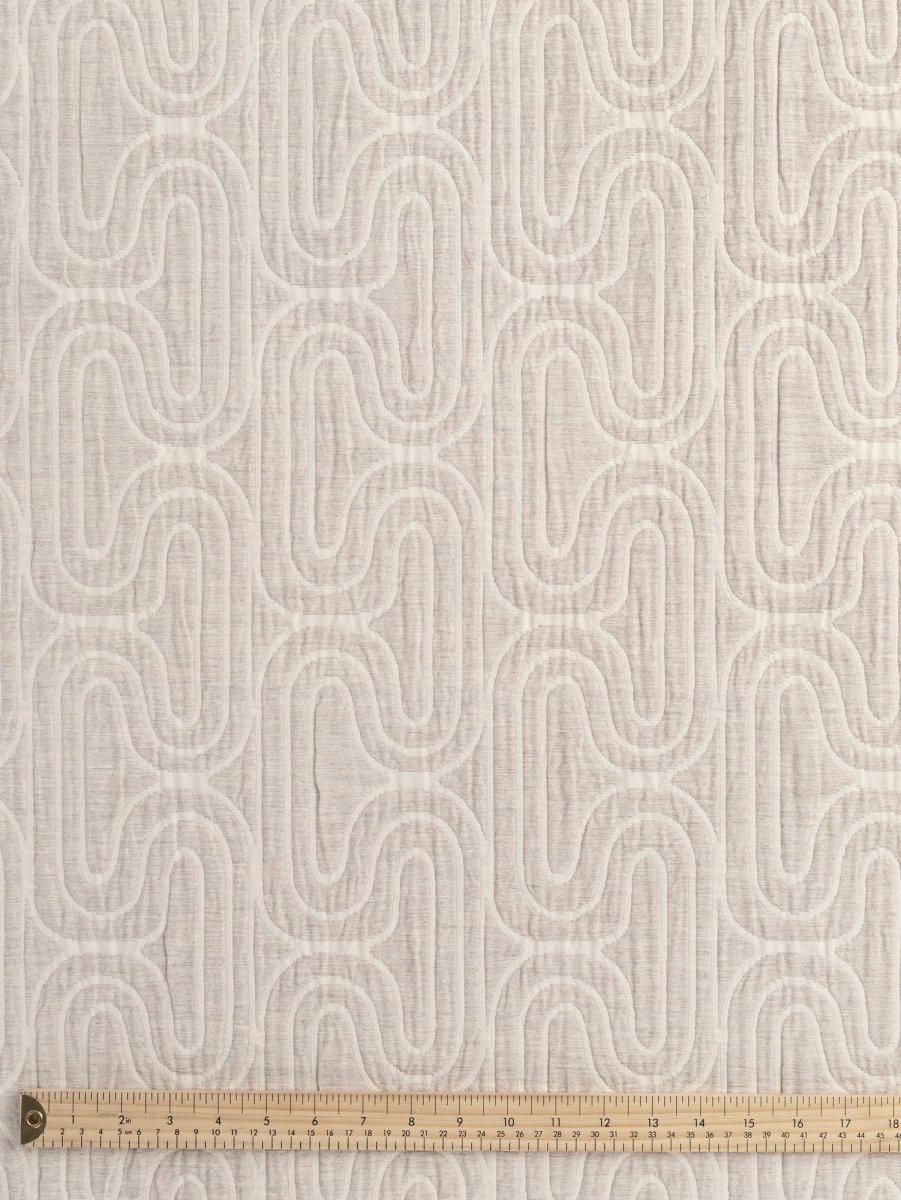 Boho Maze Quilted Jacquard - Almond + Cream – Image 6