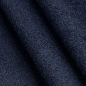 Brushed Melton Wool Blend Deadstock - Indigo