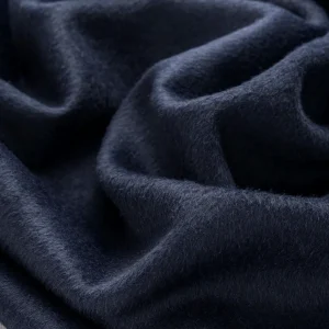 Brushed Melton Wool Blend Deadstock - Indigo - Swatch