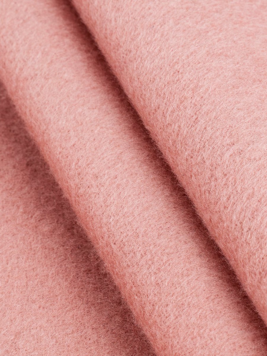 Brushed Melton Wool Blend Deadstock - Peach Pink - Swatch – Image 3