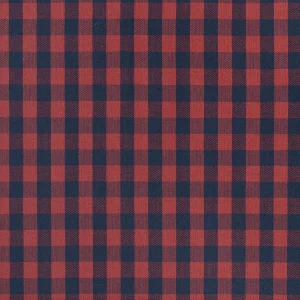 Check Japanese Cotton Twill - Indigo + Garnet - Swatch