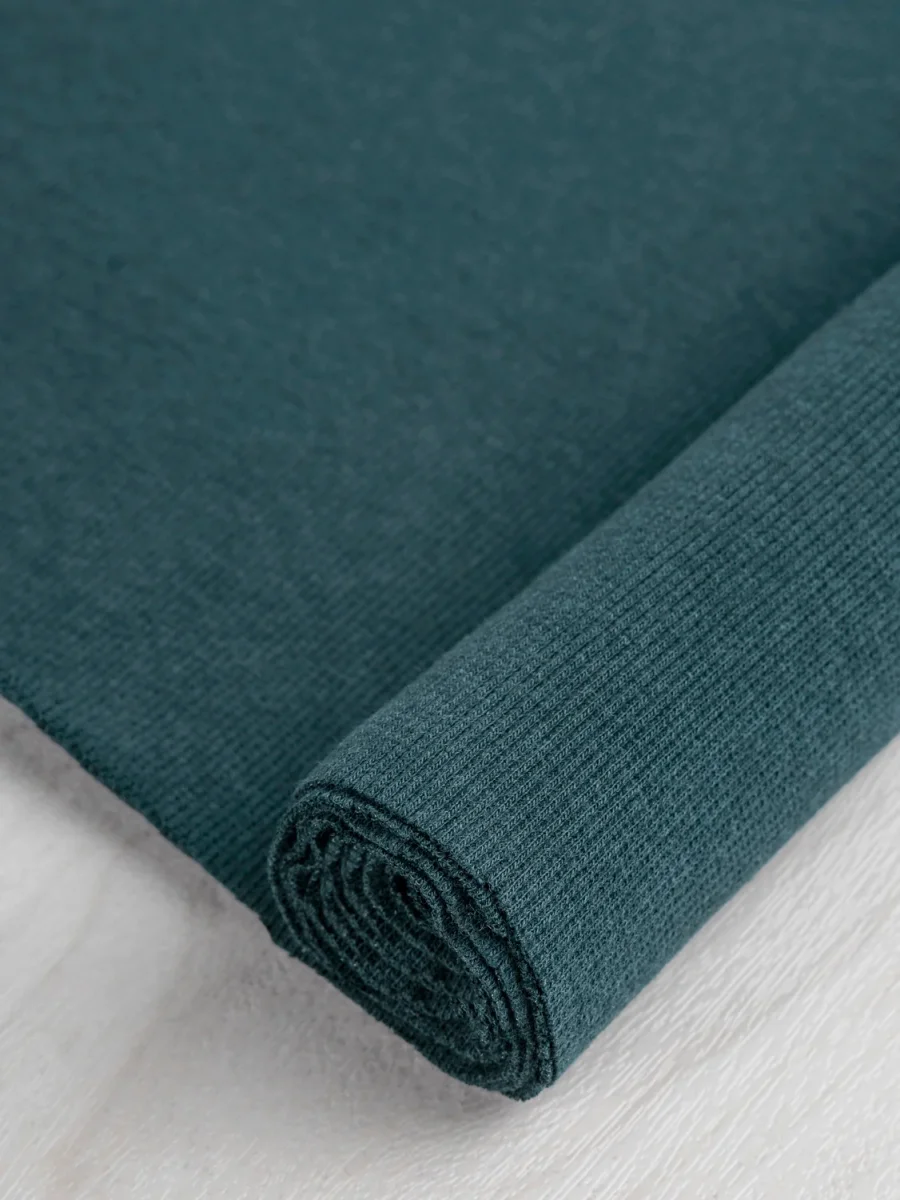 Bamboo/Cotton 2x2 Baby Rib - Teal – Image 2