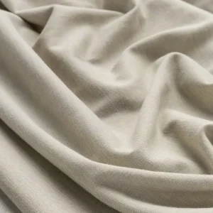 Cotton Blend Jersey Deadstock - Heather Grey + Pale Yellow - Swatch