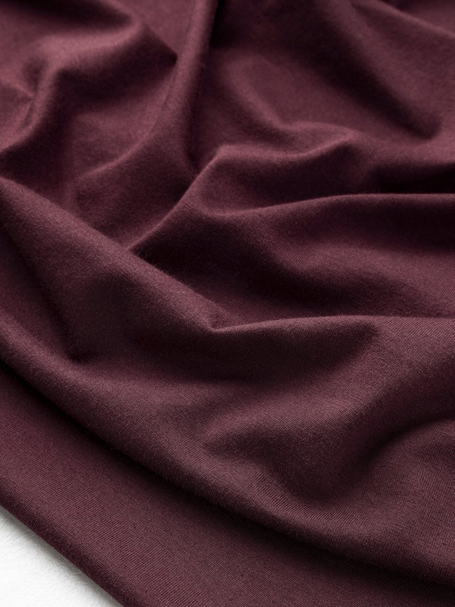 Cotton Modal Stretch Knit Deadstock - Bordeaux – Image 3