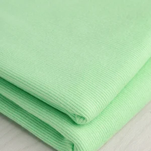 Cotton Rib Knit Deadstock - Celery - Swatch