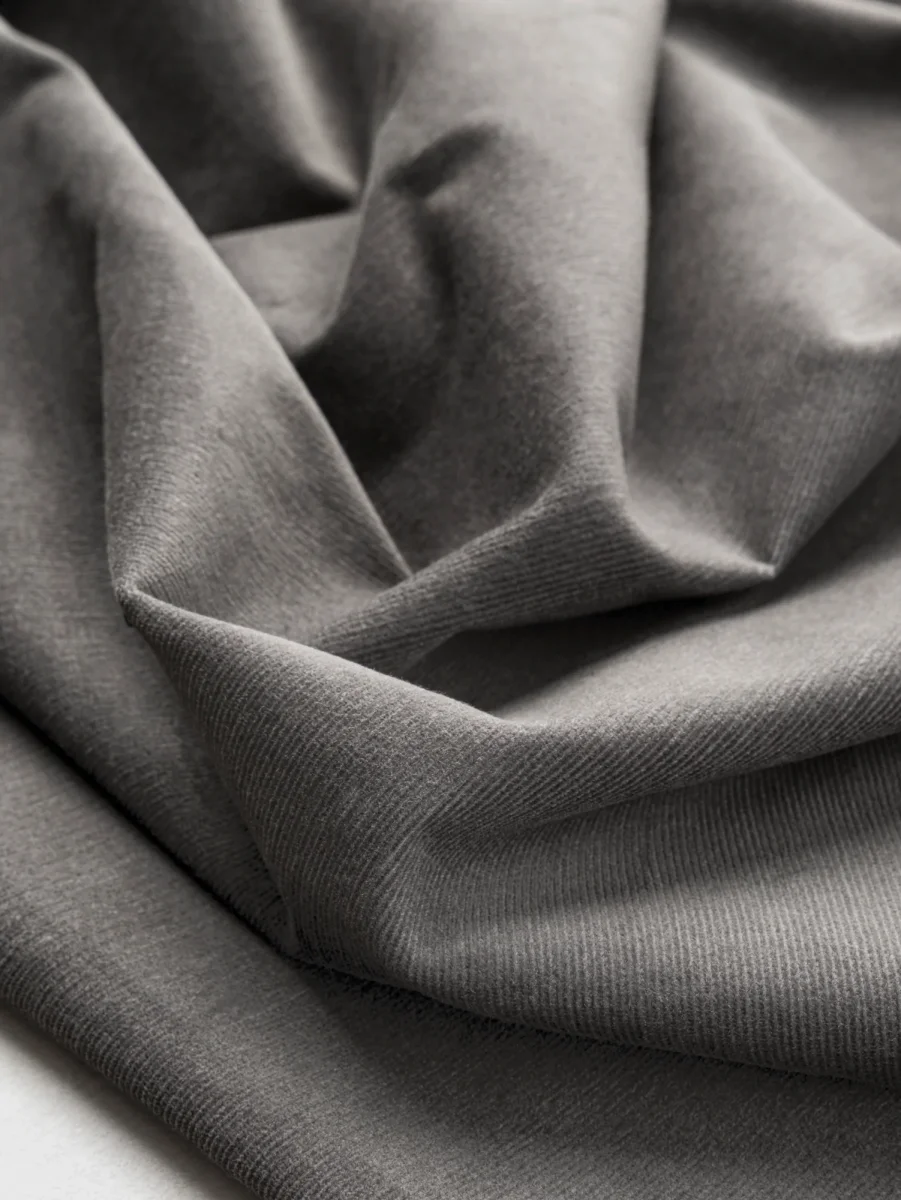 Cotton Spandex Stretch Corduroy Deadstock - Steel – Image 3