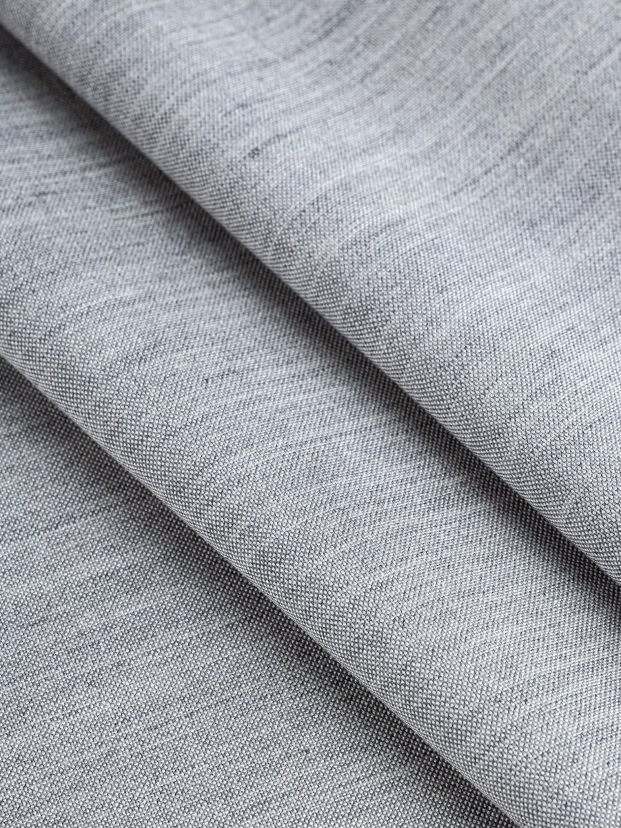 Cotton Wool Viscose Suiting Deadstock - Silver